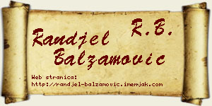 Ranđel Balzamović vizit kartica